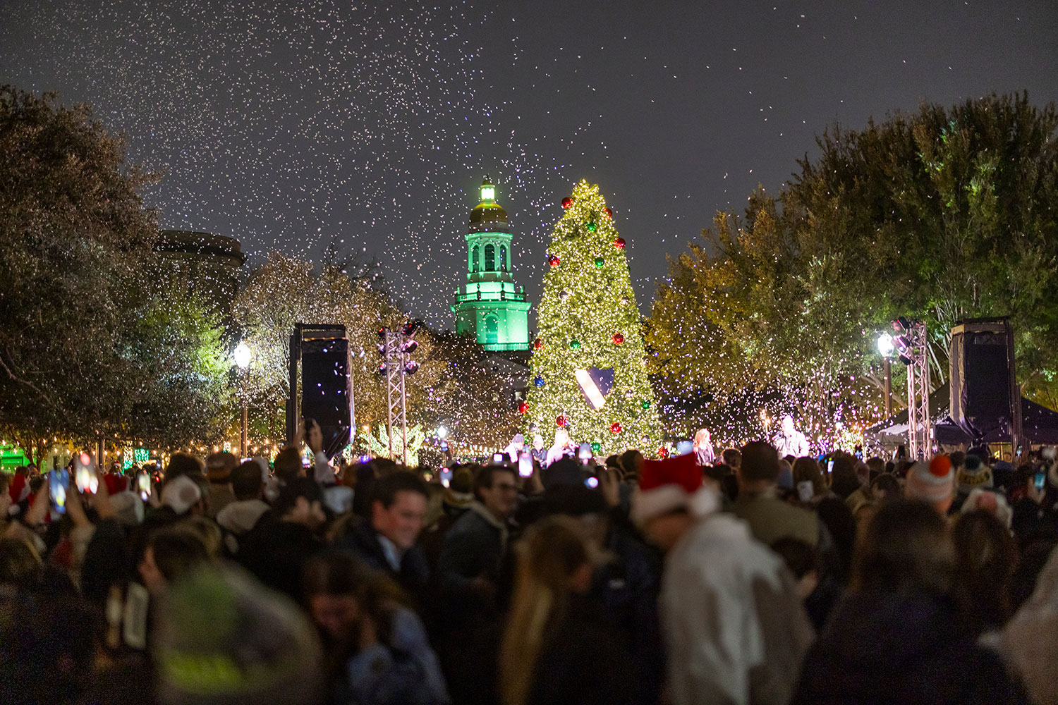 Christmas tree on Baylor campus