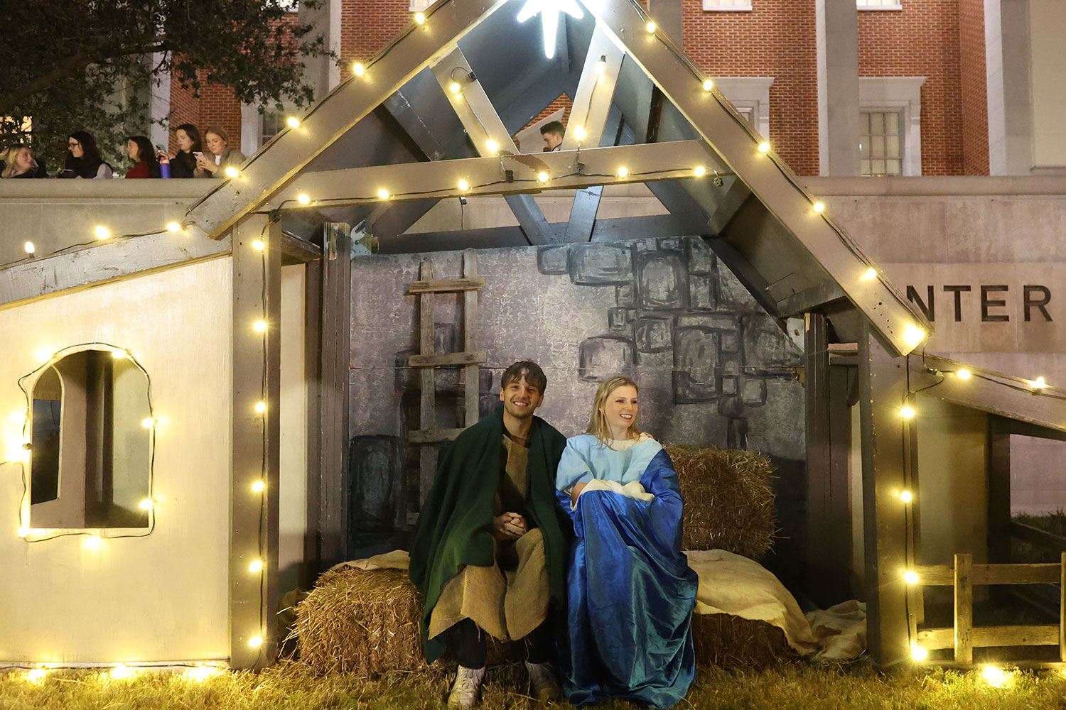 Nativity Scene with Mary and Joseph and baby Jesus